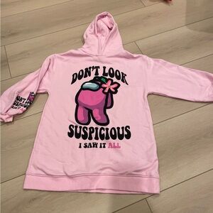 Zara Pink Kids Hoodie with Graphic Print